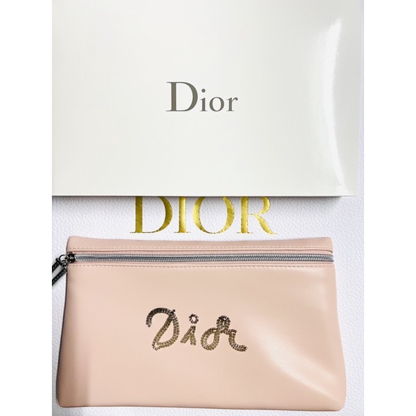 กระเป๋าเครื่องสำอางค์ Dior (Dior Cosmetic Bag) สีชมพู แท้ 💯 มือ 1