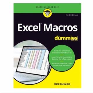 หนังสือลดราคา Excel Macros For Dummies รุ่นที่ 3 โดย Kusleika 2022