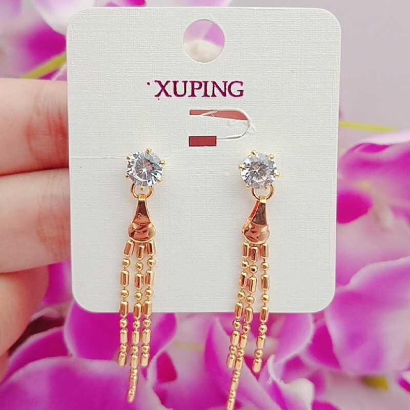 Xuping jewelry ต่างหูผู้หญิง ดาวชุบทอง+