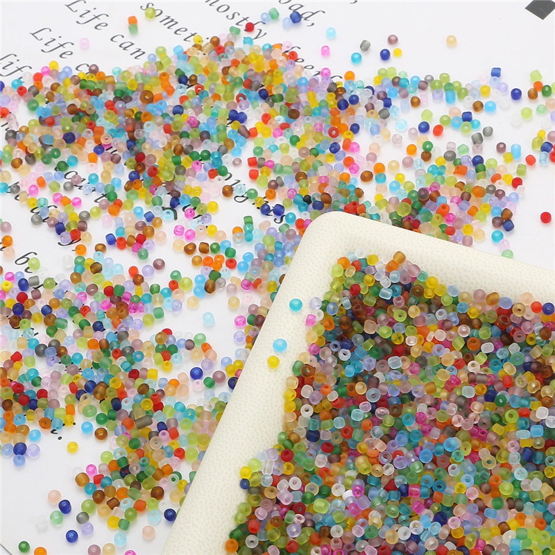 700 ชิ้น 3 มม.โปร่งใสสีทึบ Frosted แก้วลูกปัด Seed Spacer ลูกปัดสําหรับเครื่องประดับ DIY ทําอุปกรณ์เสริม