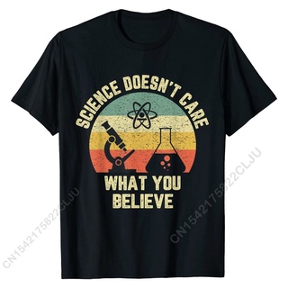 [COD]เสื้อยืด ผ้าฝ้าย พิมพ์ลาย Science Doesnt Care What You Believe สําหรับผู้ชายS-5XL