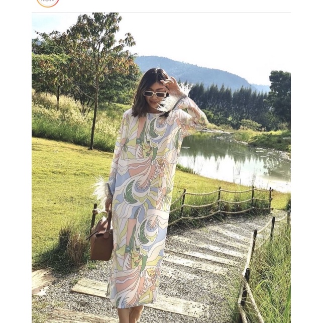 *Used* มือสอง Momiandfriend รุ่น newbie glamorous maxi dress เดรสลาย Pucci