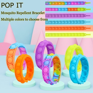 สร้อยข้อมือ Pop Fidget กันยุงของเล่นบรรเทาความเครียดสําหรับเด็กและผู้ใหญ่