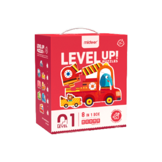 Mideer มิเดียร์ Level Up Puzzles-Traffic จิ๊กซอว์รูปรถและการจราจร ช่วงอายุ 1-2 ปี MD3140