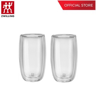 ZWILLING แก้วดับเบิ้ลวอลล์ Latte Macchiato เซท 2 ชิ้น   รุ่น Sorrento เก็บรักษาความร้อนและเย็น  350 มล. สีใส N39500078