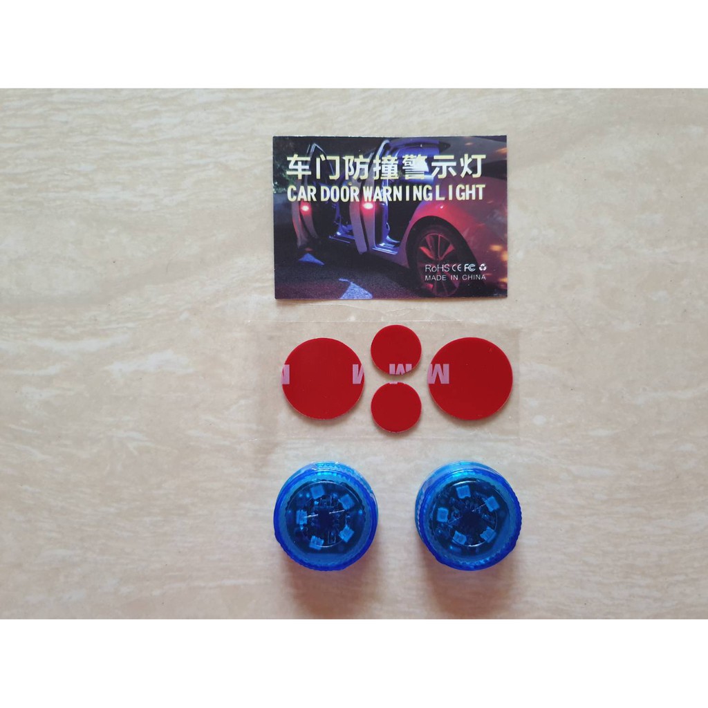 ไฟ LED เตือนตอนเปิดประตูรถ สีฟ้า 3 เม็ด ราคาคู่ละ 65บาท