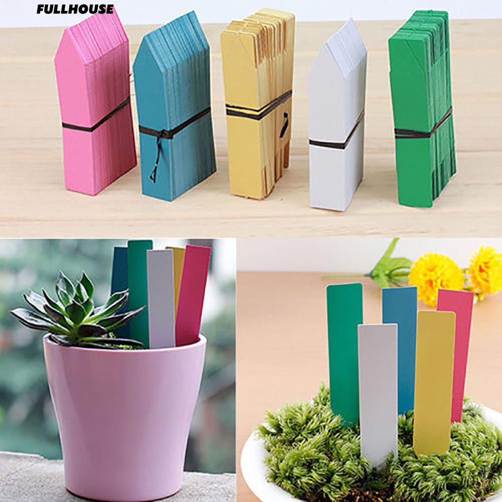 💎♥ 100Pcs การ์เด้น Plant Pot Markers Stake แท็ก Yard Court Nursery Seed Label