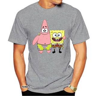 เสื้อยืด พิมพ์ลายการ์ตูน Spong Bob And Patrick แฟชั่นฤดูร้อน สําหรับผู้ชายS-5XL