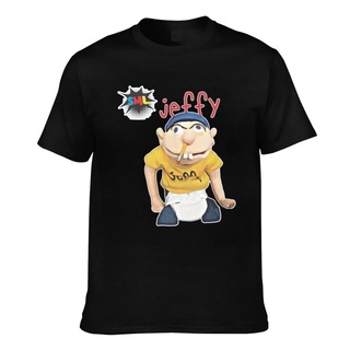 ผ้าฝ้ายคอกลมเสื้อยืด ผ้าฝ้าย พิมพ์ลาย Jeffy The Puppet สําหรับผู้ชายfrom S-4XL