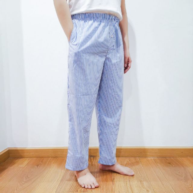 กางเกงนอนผู้ชายขายาว ผ้า Cotton 100% | Shopee Thailand