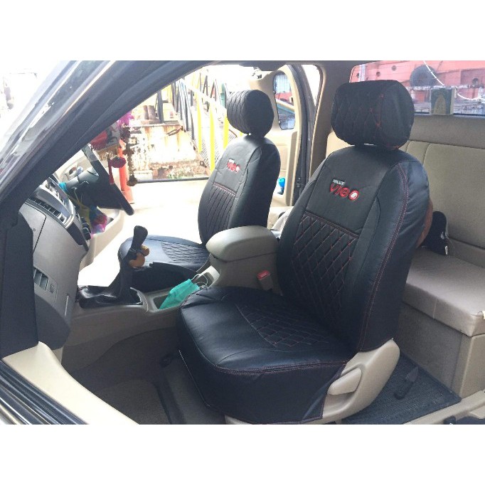 ชุดหุ้มเบาะ VIP 5D TOYOTA VIGO หุ้มเต็ม เข้ารูป ตรงรุ่น[ สีดำ-ด้ายแดง ] หุ้มเบาะ โตโยต้า วีโก้ มีกระเป๋าหลัง ราคา ถูกที่สุด ดีลบีเคเค แกลเลอรีภาพที่ 6