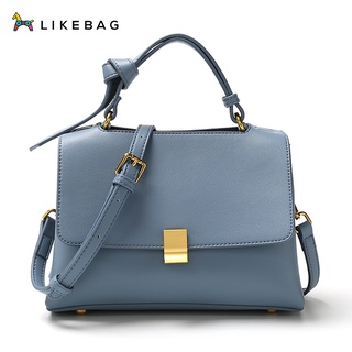 Likebag ของแท้ กระเป๋าสะพายไหล่ สีพื้น สําหรับผู้หญิง พร้อมของแถม