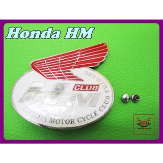 HONDA HM WINDSHIELD LOGO EMBLEM "RED" WING // โลโก้บังลม ปีกนก สีแดง พร้อมหมุด สินค้าคุณภาพดี