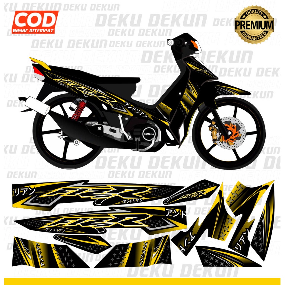 Yamaha fizr f1zr f1z r Striping ญี่ปุ่น Variation สีเหลือง Gaijin แล้วตัดเคลือบเงาทน