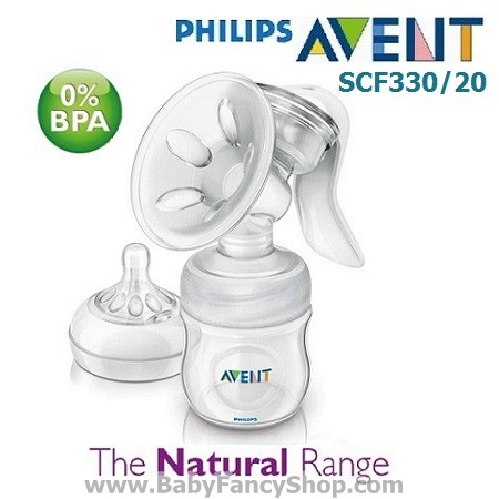พร้อมส่ง จากไทย เครื่องปั๊มนม แบบปั๊มมือ SCF330 เอเว้นท์ Philips Avent รุ่น Natural Comfort Manual Breast Pump #AV104NT