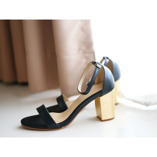 Panistashoes รองเท้าคัชชูหนังแกะ ส้นสูง รุ่น Freesia - Black