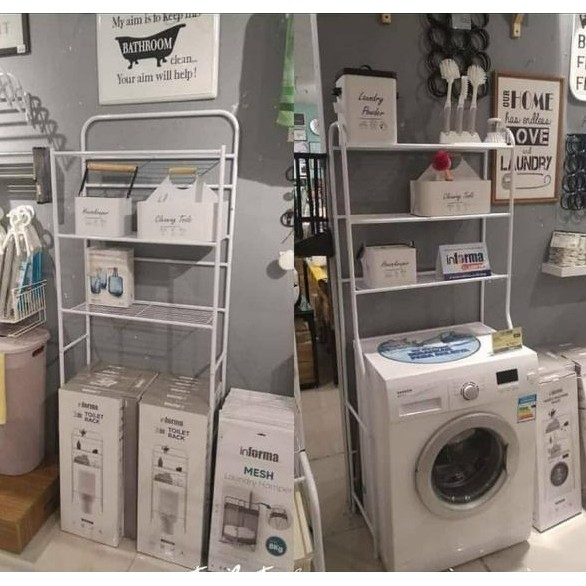 Informa - RACK TOILET เครื่องซักผ้า 2 ชั้น / TOILET RACK 3 ดอกไม้ WC ...