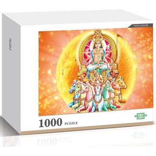 Surya Dev จิ๊กซอว์ไม้ปริศนา 1000 ชิ้น สําหรับตกแต่งบ้าน ปาร์ตี้