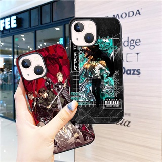 เคสโทรศัพท์มือถือแบบนิ่ม ลายการ์ตูนผ่าพิภพไททัน สําหรับ iPhone 11 Pro Max 12 13 7 8 Plus SE 2022