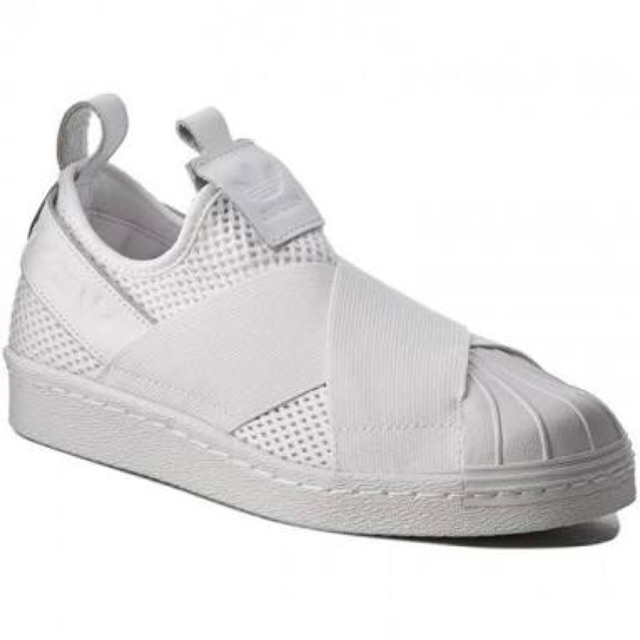 NEW ADIDAS SUPERSTAR SLIP ON WHITE