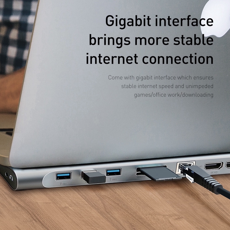 สายฮับ Usb 3 . 0 Usb 3 . 0 Hdmi Rj45 Usb สําหรับ Macbook Pro - limywu ...