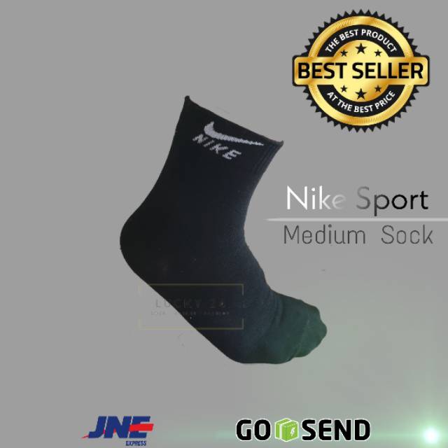 HITAM ถุงเท้า Nike สีดําระดับพรีเมียม
