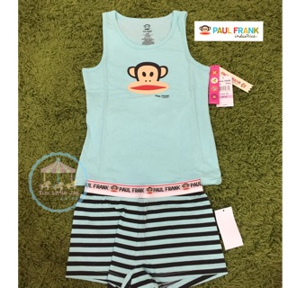 แท้ 100% จากอเมริกา!! PAUL FRANK - Julius Green k Stripe Pajamas Tank Set ไซส์ 6/6X (XXS)