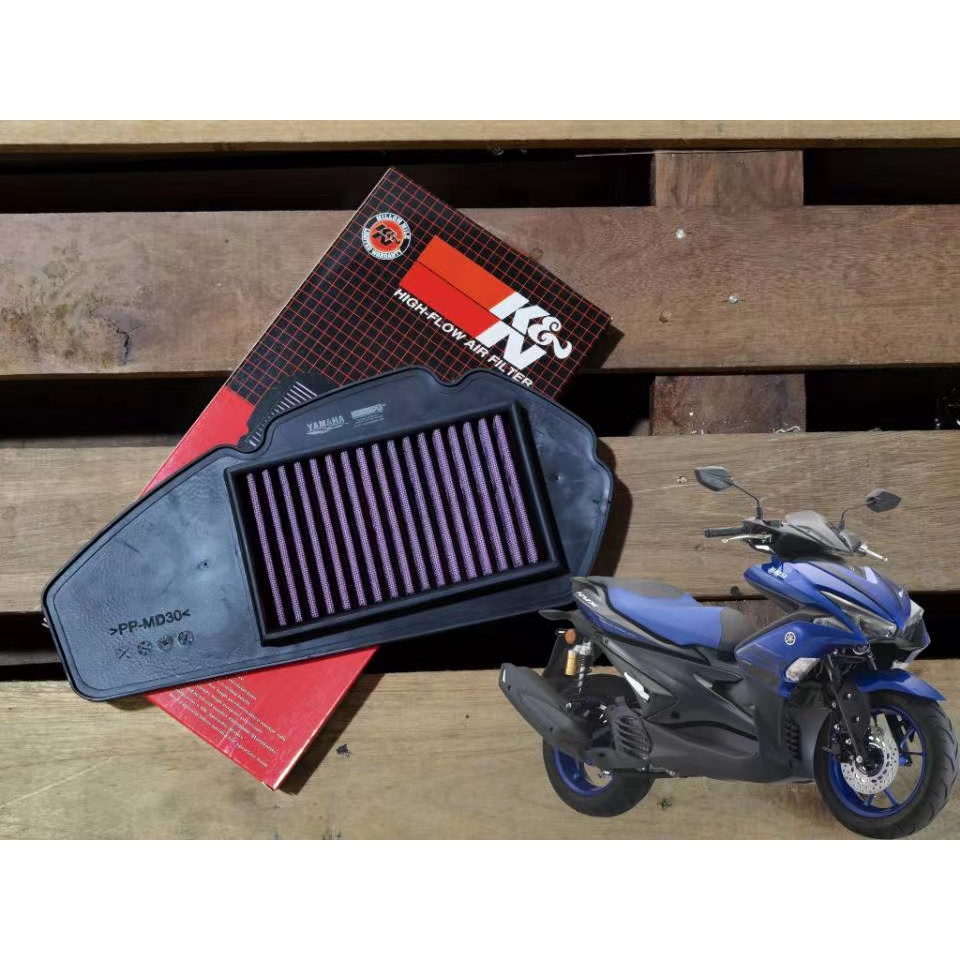 K&N RACING AIR FILTER Y15ZR LC135 NVX155 NMAX155 RS150 VARIO150 PCX150 R15 V3 VF3i 185 AEROX155 XMAX