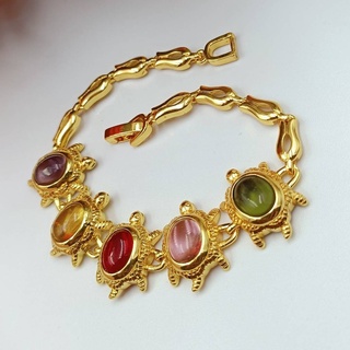 jewelryshop365 K265 สร้อยข้อมือเต่านพเก้า งานไมครอน ใส่อาบน้ำได้