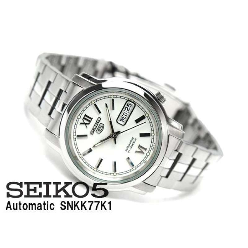 Win Watch shop นาฬิกา SEIKO 5 Automatic รุ่น SNKL51K1 นาฬิกาข้อมือผู้ชาย สายแสตนเลสรับประกันศูนย์ 1 