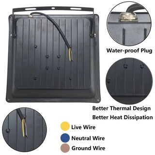 สปอตไลท์ ไฟสว่าง Spotlight LED 800W 2000LED/ 1000W 2500LED AC 220V (ใช้ไฟบ้าน220V) แสงขาว/แสงเหลือง IP66
