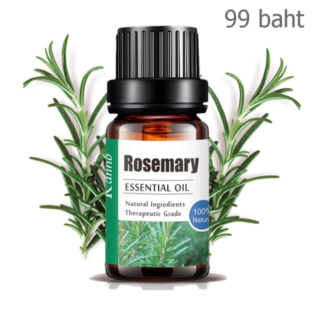 Aliztar 100% Pure Rosemary Essential Oil 10 ml น้ำมันหอมระเหยโรสแมรี่ สำหรับอโรมาเทอราพี เตาอโรมา เครื่องพ่นไอน้ำ ผสม...