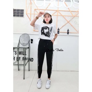 JOGGER PANTS ผ้ายืดใส่สบาย ผ้าเนื้อดี ทรงสปอต
