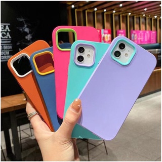 3in1 เคสประกบสีพื้น เคส สำหรับ รุ่น 6 6s 7 8 SE2020 6plus 7plus 8plus xr i 11 12pro 12promax 13 เคสประกบ เคสกันกระแทก