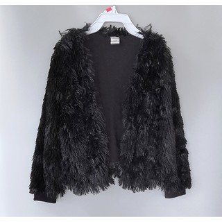 Arizona Black Faux Fur เสื้อคลุมเด็ก ผ้าขนตุ๊กตา