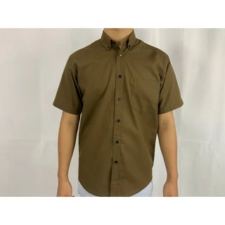 คอปก/แขนสั้น 5XL-6XL ผ้า OXFORD ไซส์ใหญ่ - SHIRT LAND เสื้อเชิ้ตผู้ชายคอจีนแขนสั้น เสื้อเชิ้ตคอจีน เสื้อคนอ้วน Big size