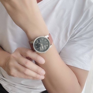 DIESEL DZ1513 TAN LEATHER SILVER CASE BLACK DIAL WATCH สายหนัง สีน้ำตาล