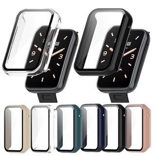 2in1 เคสป้องกันเต็มรูปแบบ PC สําหรับ Xiaomi Mi Band 7 Pro กระจกกันรอยหน้าจอ สําหรับ Miband 7 NFC เคสแข็ง + ฟิล์ม