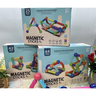 🌈ของเล่นเด็ก ของเล่น ตัวต่อแม่เหล็ก ตัวต่อแม่เหล็กแบบแท่ง Magnetic stick ตัวต่อ ตัวต่อแม่เหล็กรุ่นแท่งยาว