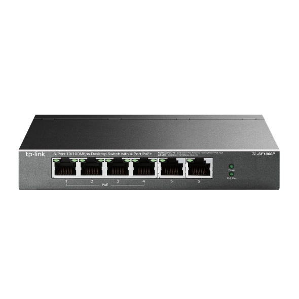 TP-Link TL-SF1006P 6-Port 10-100Mbps Desktop Switch พร้อม 4-Port PoE