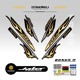 สติกเกอร์ Mio SPORTY FIRE TRIBAL FIRE 2 สีดํา สไตล์สปอร์ต