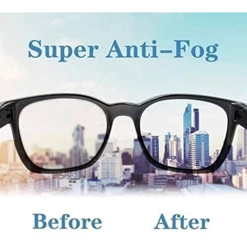 ผ้าเช็ดแว่น กันฝ้าขึ้นเลนส์ anti-fog ไม่มีฝ้าขึ้นให้ลำคานอีกต่อไป ...