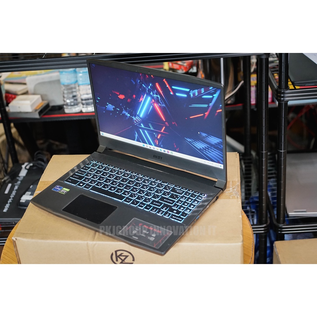 โน๊ตบุ๊คเล่นเกมมือสอง MSI GL66 11UDK-216TH i7-11800H RTX 3050 Ti SSD M.2 1TB RAM 16GB
