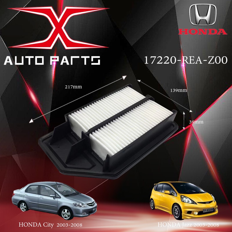 17220-REA-Z00 กรองอากาศ Honda (City/Jazz 03-08) 17220-P2F-Y00 กรองอากาศ Honda City ปี96-02