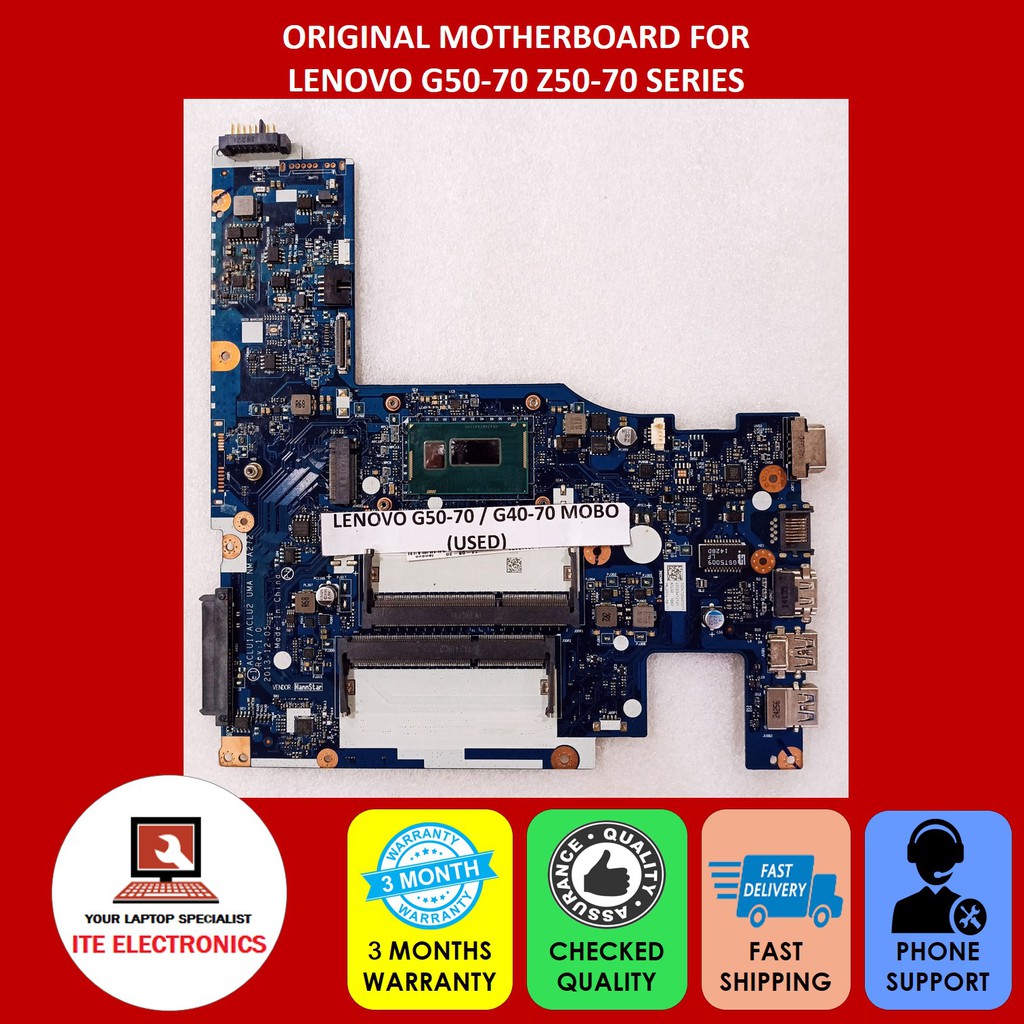 LENOVO G50-70 Z50-70 SERIES INTEL i3-4030U MOTHERBOARD ACLU1 ACLU2 UMA NM-A272 REV. 1.0