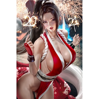 ผ้าใบจิตรกรรมพิมพ์2021 Street Fighter เชียงใหม่ Shiranui สาวเซ็กซี่โปสเตอร์ศิลปะผนังศิลปะภาพวาดผ้าใบสำหรับห้องนั่งเล่นตกแต่งบ้านรูปภาพ