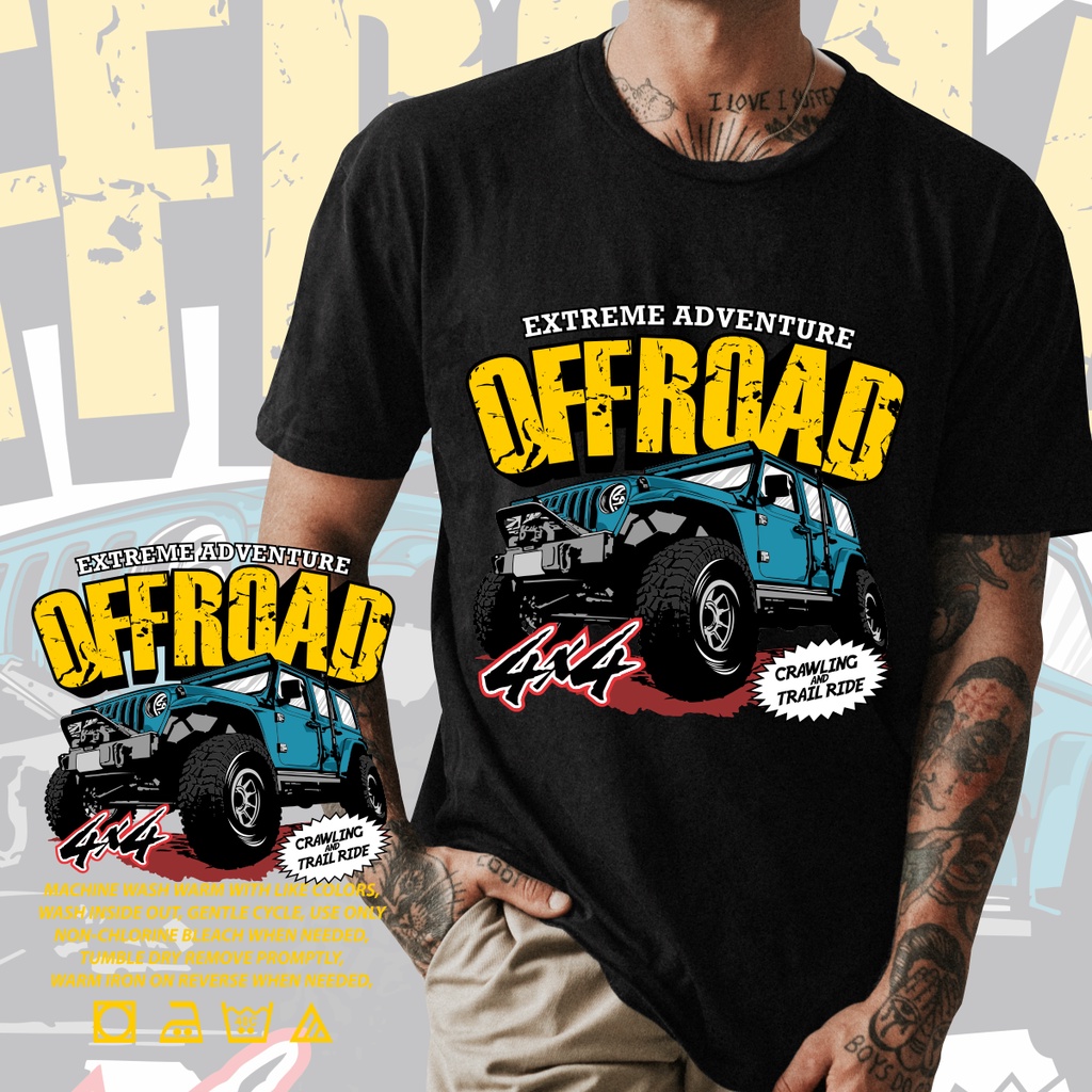 OFFroad รถบรรทุก V2 4x4 Crawling Motorsport Super Premium เสื้อยืดขนาดใหญ่ 4XL 5XL Hypebeast Streetw