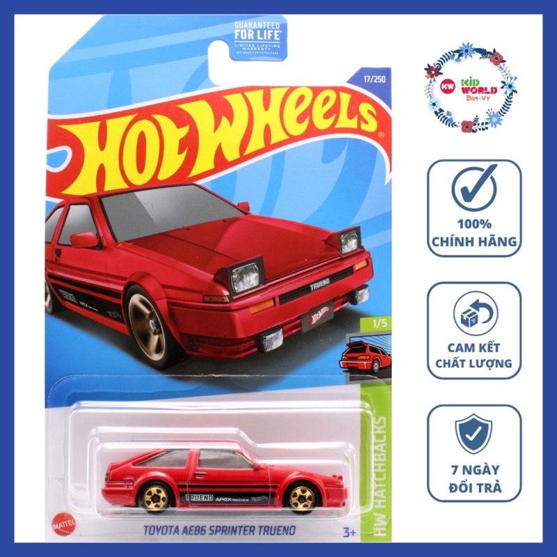 Hot Wheels basic Toyota AE86 Sprinter Trueno HCW77 รถโมเดล