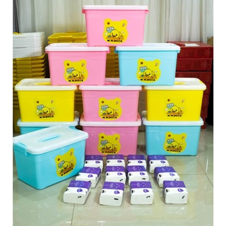 กระดาษทิชชู่พกพา ทิชชู่ห่อม่วง ยกกล่อง คละสีค่ะ (12Pcs/Box) คุ้มสุดๆ กระดาษทิชชู่ พร้อมกล่องอเนกประสงค์ น้องเป็ดน่ารัก