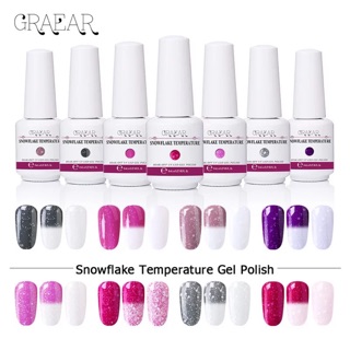 สีทาเล็บเจล สี Snow Flake Temperature Change Series 8 ml สีทาเล็บเจล Hong Kong มาตราฐาน SGS/MSDS ส่งฟรี + เก็บปลายทาง